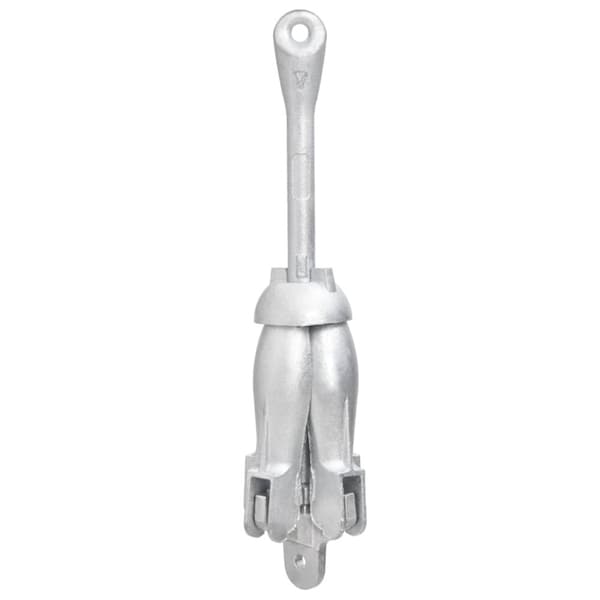 Hopfällbart ankare med rep silver 2,5 kg smidbart järn