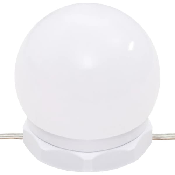 Sminkbord med LED vit 96x40x142 cm