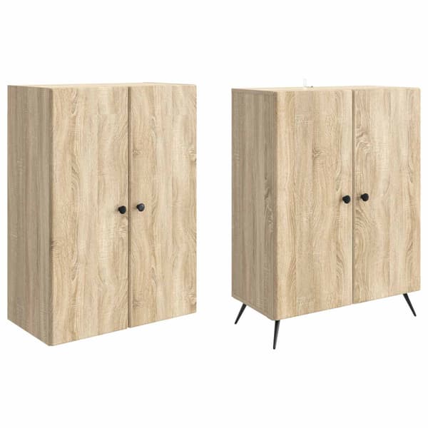 Skåpset 2 pcs Sonoma-ek Konstruerat trä