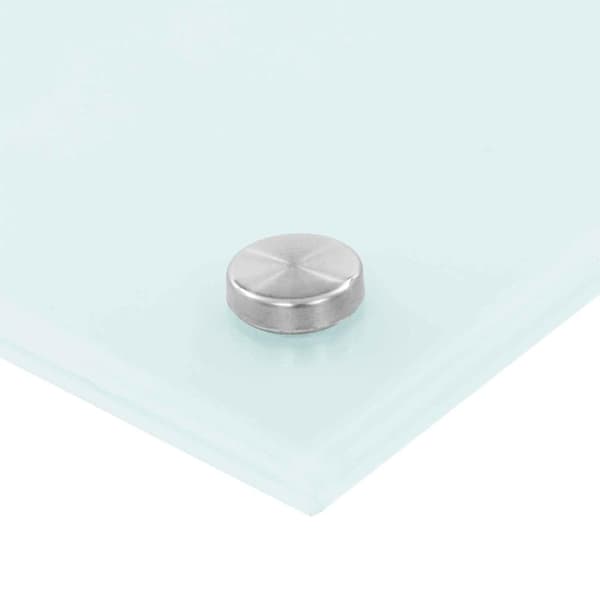 Köksskydd 2 pcs Vit 100 x 40 cm härdat glas