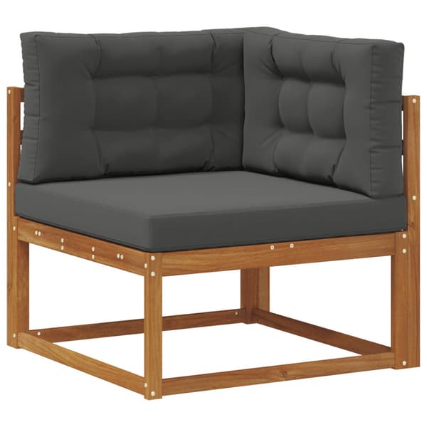 Utomhussoffset med kudde 4 pcs Naturlig och Antracit