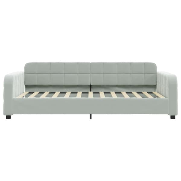 Dagbädd utdragbar ljusgrå 80x200 cm sammet