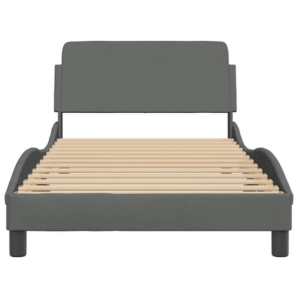 Bed Frame "Dover" Dark Grey 100x203 cm Fabric