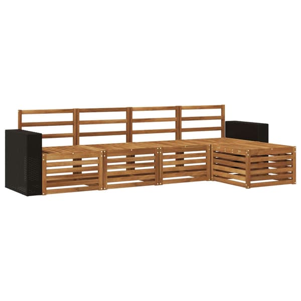 Utomhussoffset 5 pcs Naturlig