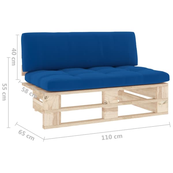 Mittensektion till pallsoffa impregnerad furu