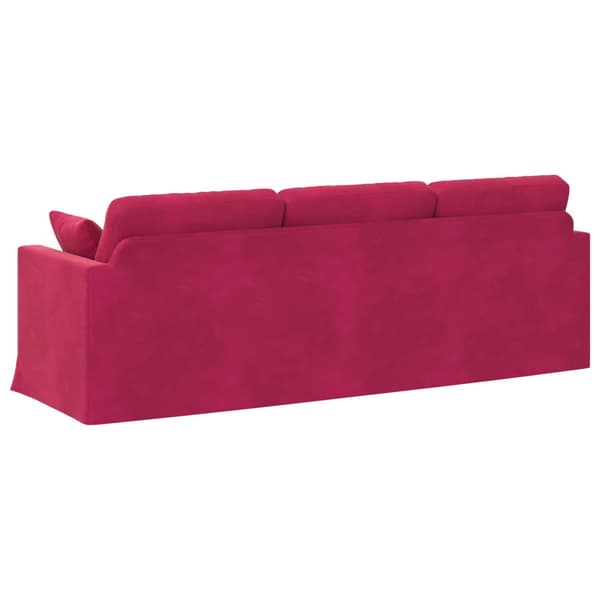 Soffa Vinröd 228 x 78 x 80 cm Sammet