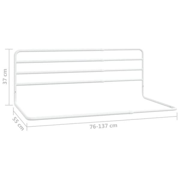 Sängskena för barn vit (76-137)x55 cm tyg