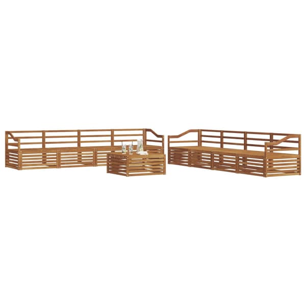 Utomhussoffset 9 pcs Naturfärg