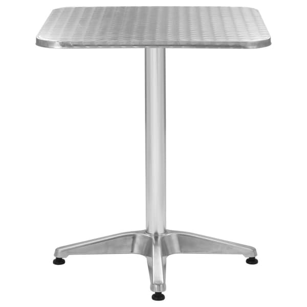 Trädgårdsbord silver 60x60x70 aluminium