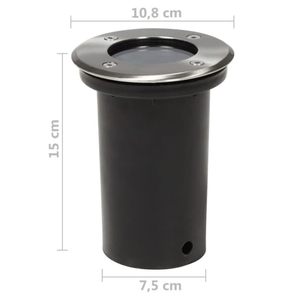 Markbelysning rund 3-pack