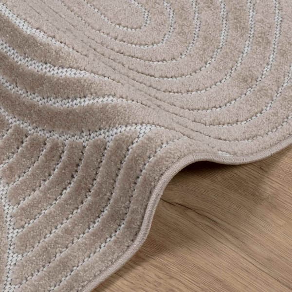 Områdesmattor Rektangulär PALMERAS Beige 280 x 200 cm Polyester
