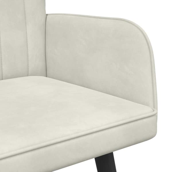 Tvåsitssoffa Kräm 115 x 61 x 87 cm Sammet