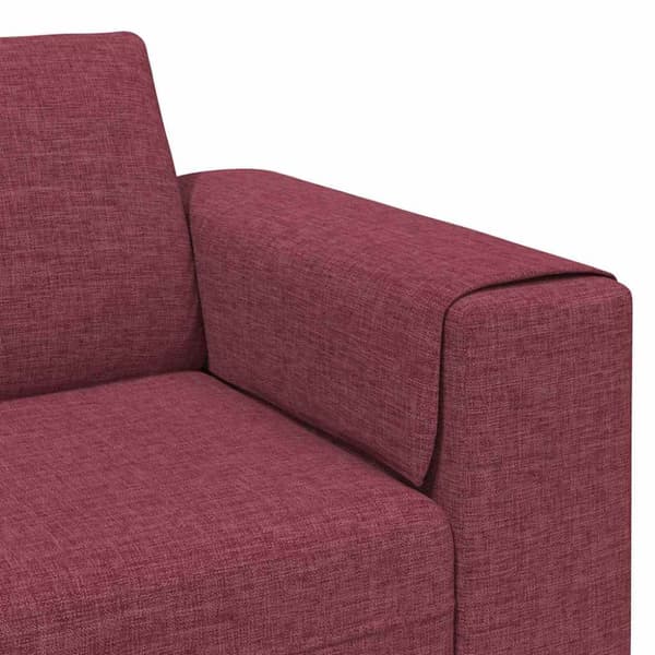 Vardagsrumsoffa Vinröd 250 x 77 x 76 cm Polyester