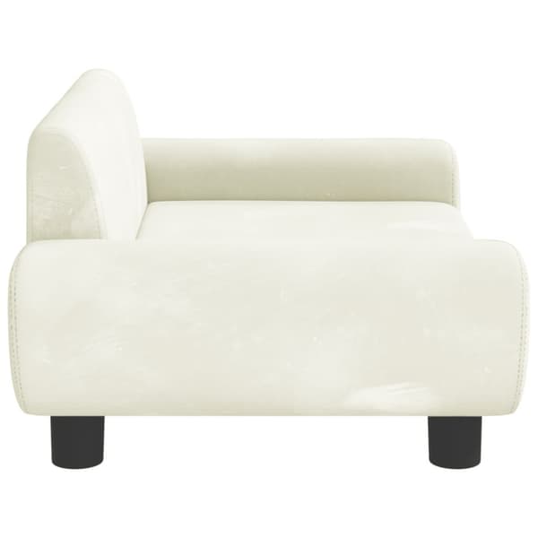 Hundbädd gräddvit 70x45x33 cm sammet