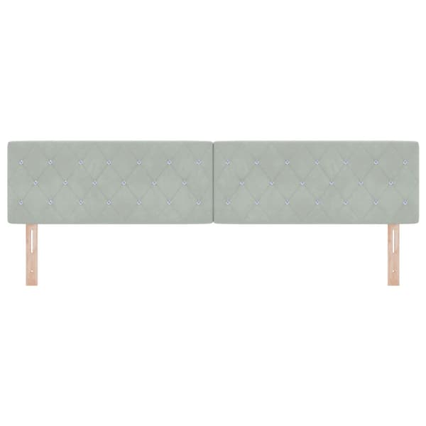 Huvudgavel Ljusgrå 200 cm Sammet