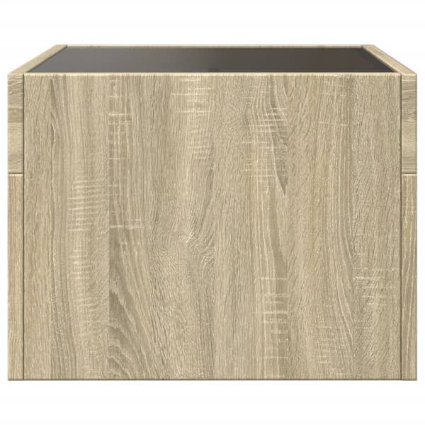 Sängbord med Infinity LEDs sonoma-ek 40x40x30 cm