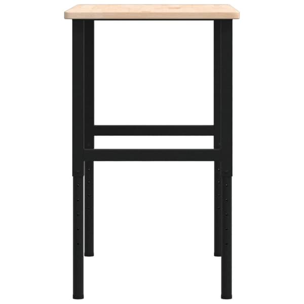 Arbetsbänk 100x60x(71,5-98) cm massiv ek rektangulär