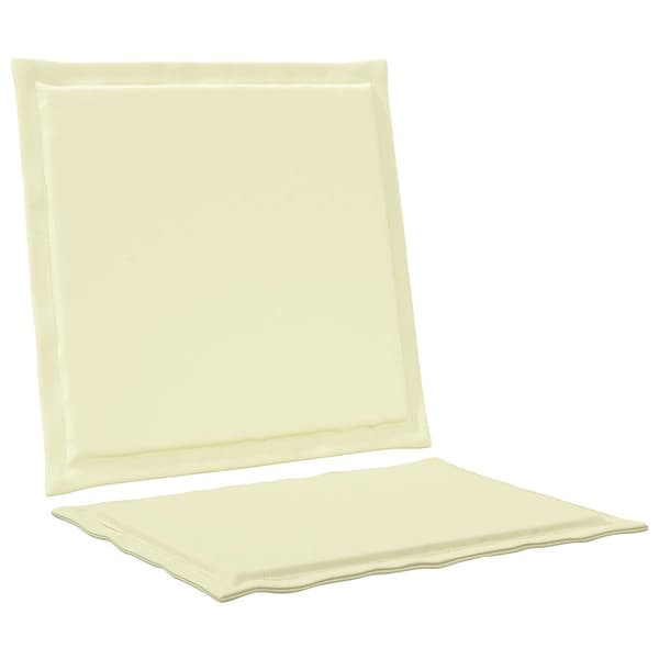Sitt- och Ryggkuddar 2 pcs Gräddvit 47 x 45 x 2 cm Polyester
