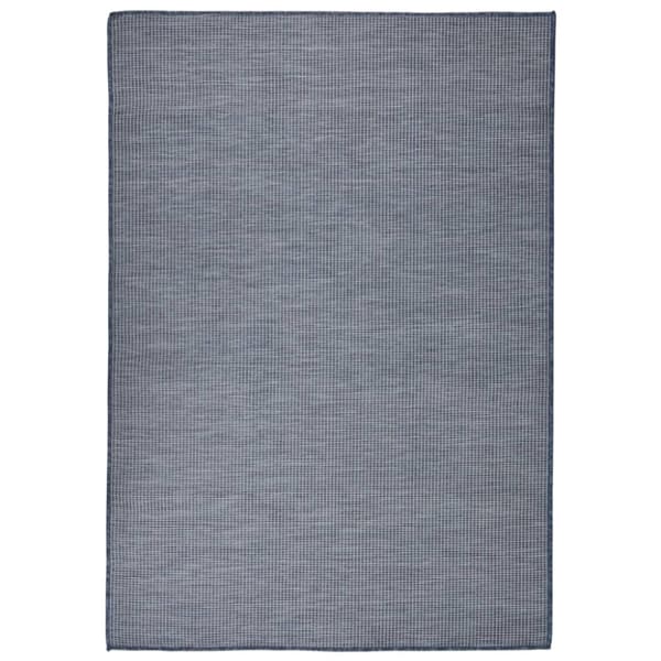Utomhusmatta plattvävd 160x230 cm blå