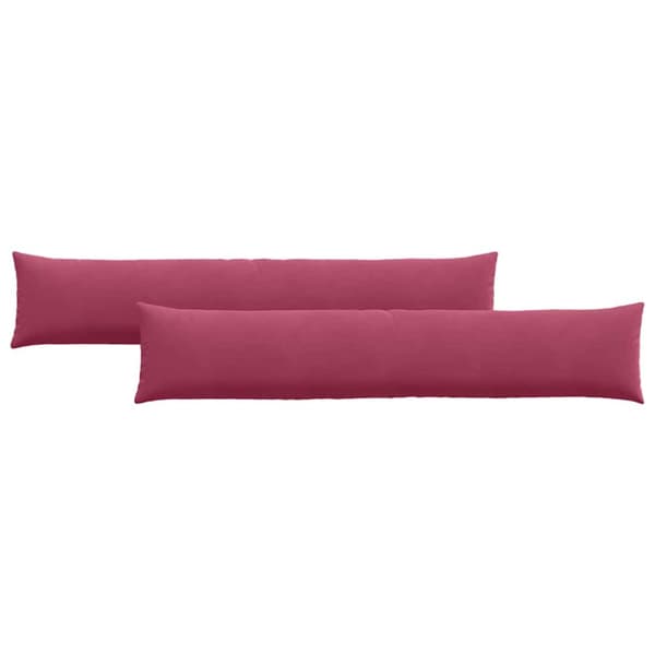 Sofakuddar 2 pcs Vinröd 200 x 40 cm Kordread tyg