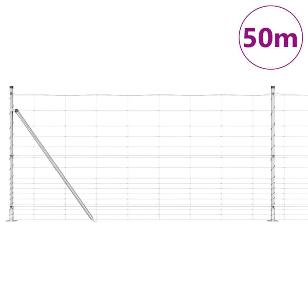 Stängselstolpe Galvaniserad 50 x 1,2 m Stål