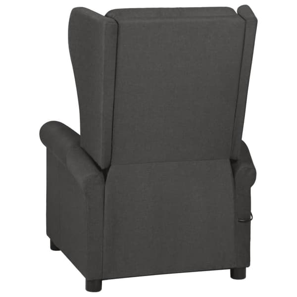 Reclinerfåtölj mörkgrå tyg