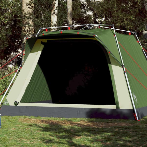 Campingtält 4 personer grön snabbrest