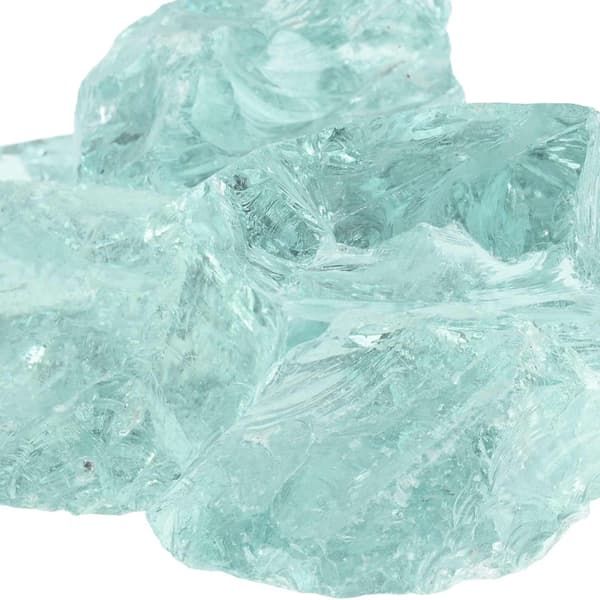 Trädgårdsstenar Turkos 12 cm Glas