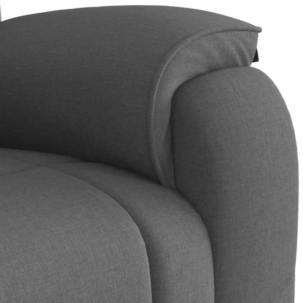 Reclinerfåtölj mörkgrå tyg
