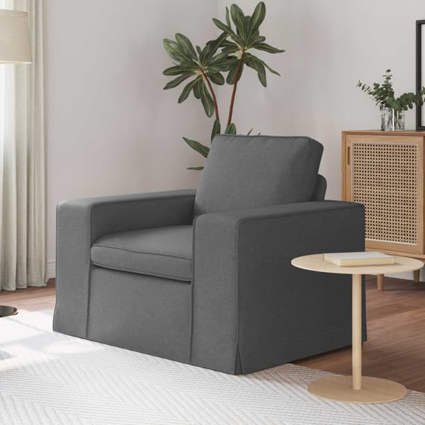 Soffa Mörkgrå 103 x 80 x 82 cm tyg