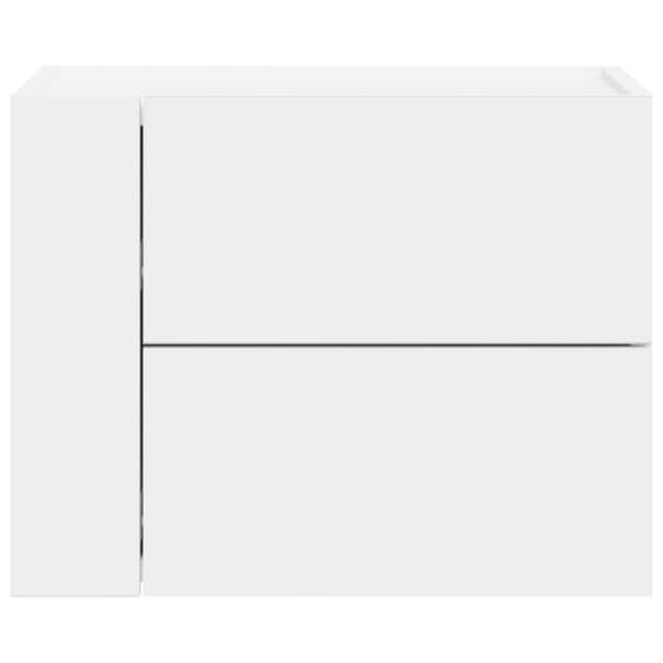 Väggmonterat sängbord vit 45x30x35 cm