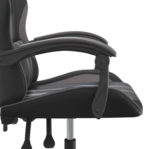 Gamingstol svart och grå konstläder