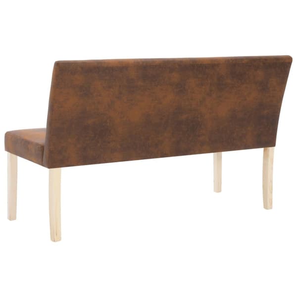 Bänk 139,5 cm konstmocka brun