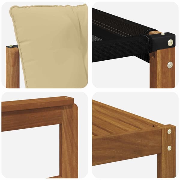 Utomhussoffset med kudde 5 pcs Naturlig och Beige