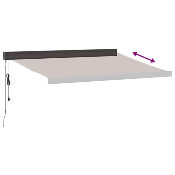 Markis automatiskt infällbar brun 350x250 cm