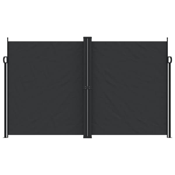 Infällbar sidomarkis svart 200x1200 cm
