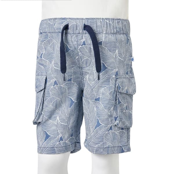 Barnshorts med snöre mörkblå 104