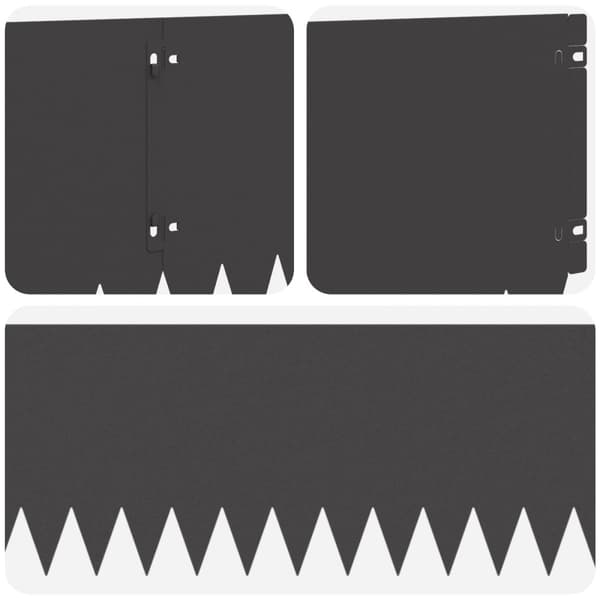 Kant för gräsmatta 20 pcs 103 x 25 cm Stål Svart