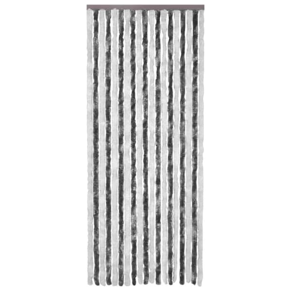 Insektsdraperi grå och vit 90x200 cm chenille