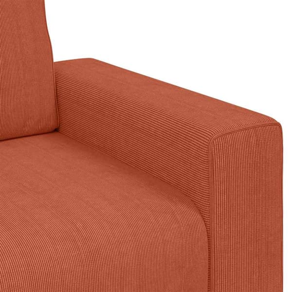 Soffstol röd orange 100x77x82 cm manchestertyg