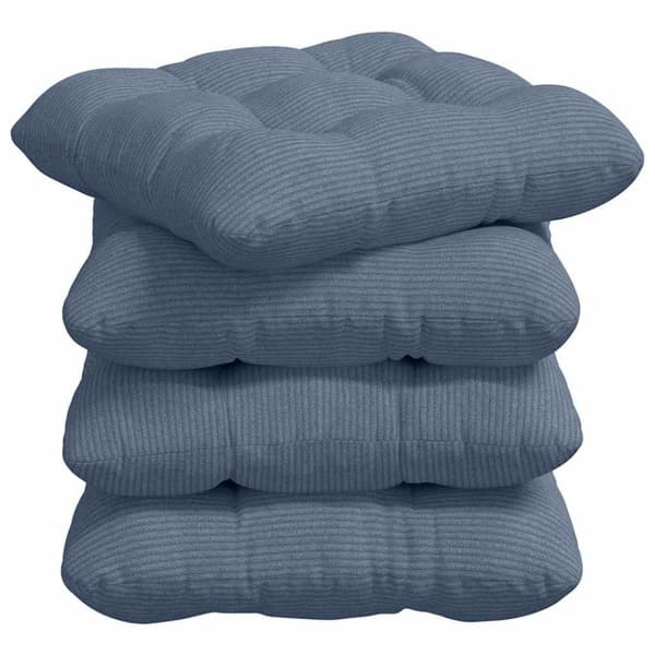 Sittkuddar 4 pcs Blå 45 x 45 cm Kordread tyg