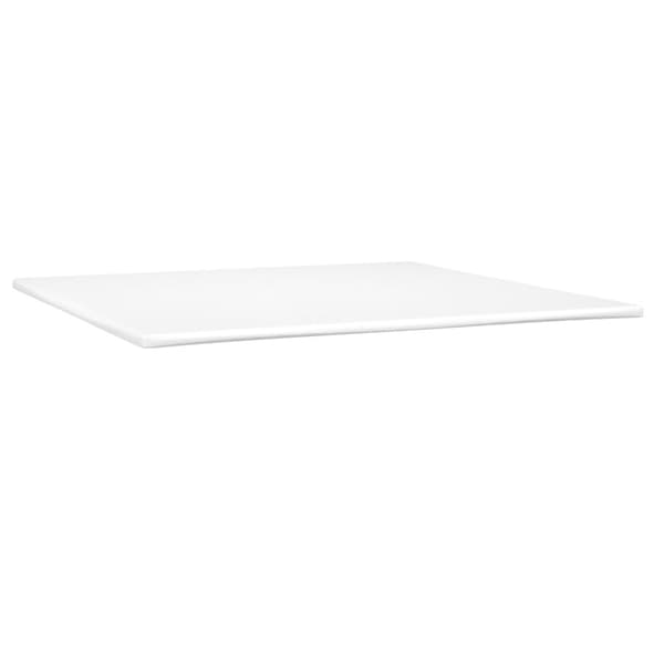 Ramsäng med madrass gräddvit 200x200 cm tyg