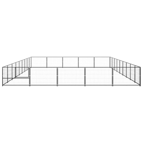 Hundgård svart 45 m² stål