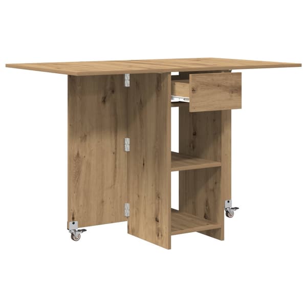 Matbord 115 x 70 x 75 cm Konstruerat trä Artisan-ek Rektangulär
