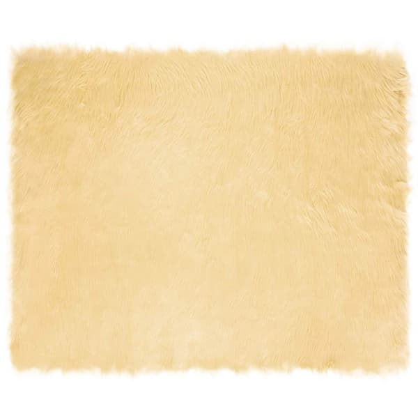 Fuskfäll matta TAFALLA Gräddvit 200 x 280 cm Polyester