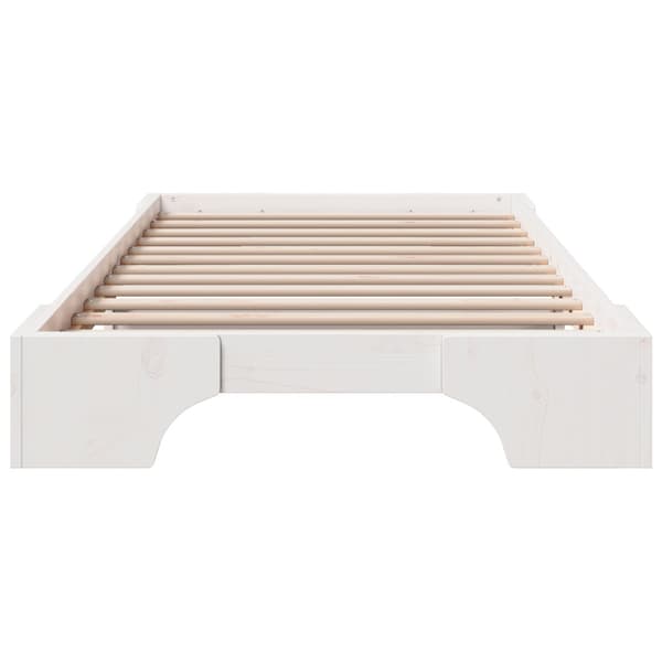 Sängram Vit 100 x 200 cm Massiv furu