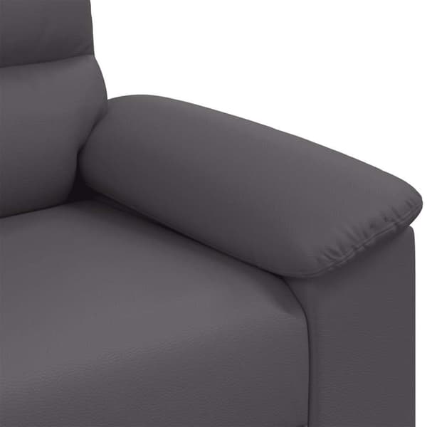 2-sitssoffa grå 180x81x84 cm konstläder