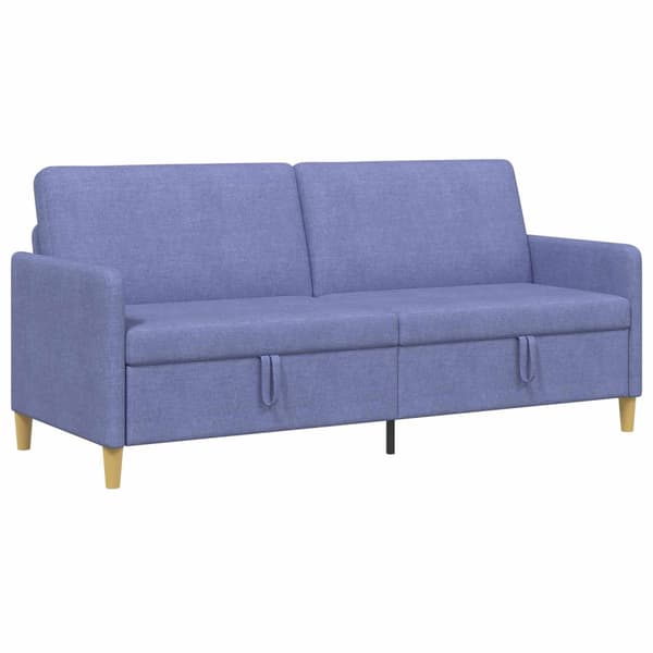 Soffa med förvaring Jeansblå 192 x 78 x 87 cm Polyester