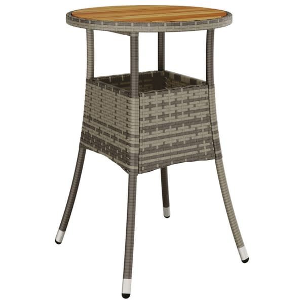 Trädgårdsmöbelset 3 pcs Grå konstrotting