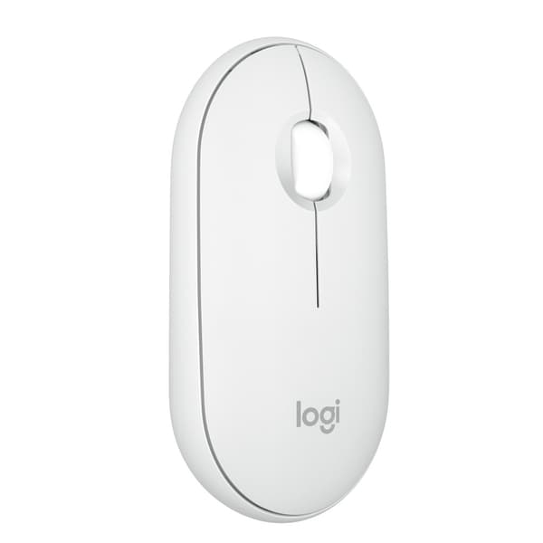Logitech Pebble Mouse 2 M350s - mus - Bluetooth 5.2 LE - tonal white